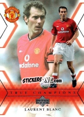 Sticker Laurent Blanc - Manchester United 2001-2002 Trading Cards - Upper Deck