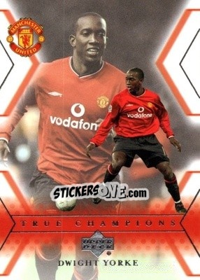 Cromo Dwight Yorke - Manchester United 2001-2002 Trading Cards - Upper Deck