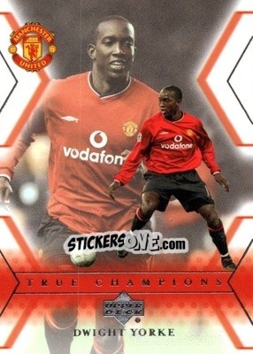 Figurina Dwight Yorke - Manchester United 2001-2002 Trading Cards - Upper Deck