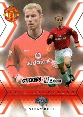 Sticker Nicky Butt - Manchester United 2001-2002 Trading Cards - Upper Deck