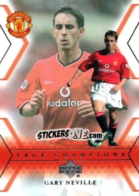 Sticker Gary Neville - Manchester United 2001-2002 Trading Cards n. 120 - Upper Deck