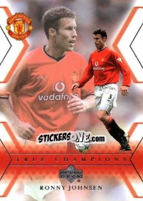 Sticker Ronny Johnsen - Manchester United 2001-2002 Trading Cards n. 122 - Upper Deck