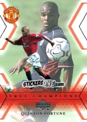 Sticker Quinton Fortune - Manchester United 2001-2002 Trading Cards - Upper Deck