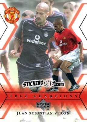 Sticker Juan Sebastian Veron - Manchester United 2001-2002 Trading Cards n. 127 - Upper Deck