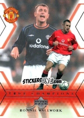 Sticker Ronnie Wallwork - Manchester United 2001-2002 Trading Cards n. 128 - Upper Deck