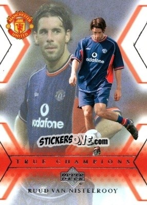 Sticker Ruud Van Nistelrooy - Manchester United 2001-2002 Trading Cards - Upper Deck