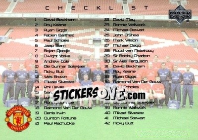 Figurina Checklist - Manchester United 2001-2002 Trading Cards - Upper Deck