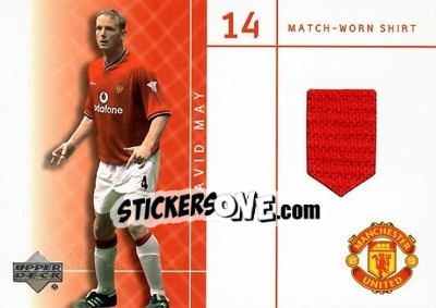 Sticker David May - Manchester United 2001-2002 Trading Cards - Upper Deck