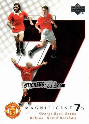 Sticker George Best / Bryan Robson / David Beckham - Manchester United 2001-2002 Trading Cards n. M1 - Upper Deck