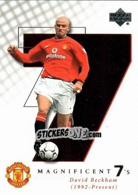 Sticker David Beckham - Manchester United 2001-2002 Trading Cards - Upper Deck