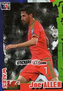 Sticker Joe Allen - Evropsko Fudbalsko Prvenstvo 2016 n. 128 - G.T.P.R School Shop