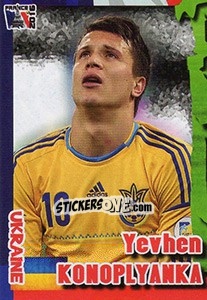 Sticker Yevhen Konoplyanka - Evropsko Fudbalsko Prvenstvo 2016 n. 189 - G.T.P.R School Shop