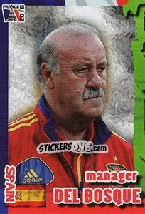 Sticker Vicente Del Bosque - Evropsko Fudbalsko Prvenstvo 2016 n. 191 - G.T.P.R School Shop