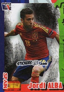 Sticker Jordi Alba - Evropsko Fudbalsko Prvenstvo 2016 n. 195 - G.T.P.R School Shop