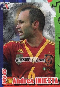 Sticker Andres Iniesta - Evropsko Fudbalsko Prvenstvo 2016 n. 196 - G.T.P.R School Shop