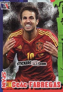 Sticker Cesc Fabregas - Evropsko Fudbalsko Prvenstvo 2016 n. 197 - G.T.P.R School Shop