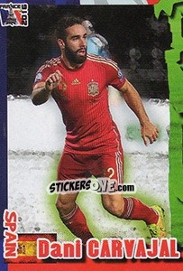 Sticker Dani Carvajal - Evropsko Fudbalsko Prvenstvo 2016 n. 202 - G.T.P.R School Shop