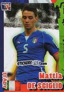 Sticker Mattia De Sciglio - Evropsko Fudbalsko Prvenstvo 2016 n. 254 - G.T.P.R School Shop