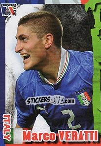 Sticker Marco Verratti - Evropsko Fudbalsko Prvenstvo 2016 n. 255 - G.T.P.R School Shop