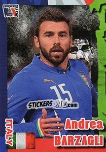 Sticker Andrea Barzagli - Evropsko Fudbalsko Prvenstvo 2016 - G.T.P.R School Shop