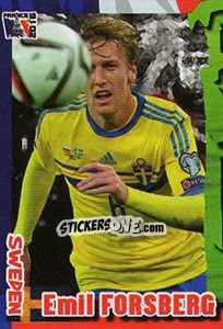 Sticker Emil Forsberg - Evropsko Fudbalsko Prvenstvo 2016 n. 271 - G.T.P.R School Shop