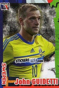 Sticker John Guidetti - Evropsko Fudbalsko Prvenstvo 2016 n. 272 - G.T.P.R School Shop
