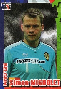 Sticker Simon Mignolet - Evropsko Fudbalsko Prvenstvo 2016 n. 282 - G.T.P.R School Shop