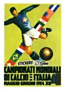 Sticker Poster Italia 1934 - FIFA World Cup Argentina 1978 - Panini