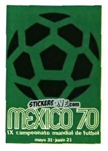 Sticker Poster Mexico 1970 - FIFA World Cup Argentina 1978 n. 26 - Panini