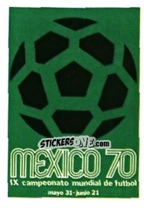 Sticker Poster Mexico 1970 - FIFA World Cup Argentina 1978 - Panini