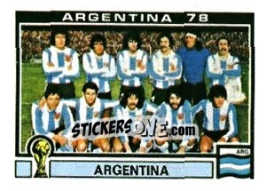 Figurina Argentina Team Photo - FIFA World Cup Argentina 1978 - Panini