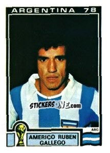 Figurina Americo Ruben Gallelo - FIFA World Cup Argentina 1978 n. 51 - Panini
