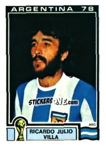 Cromo Ricardo Julio Villa - FIFA World Cup Argentina 1978 n. 53 - Panini