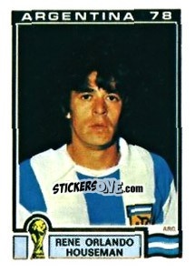 Sticker Rene Orlando Housemann - FIFA World Cup Argentina 1978 n. 55 - Panini
