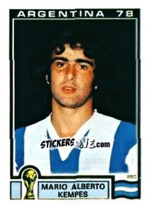 Cromo Mario Alberto Kempes - FIFA World Cup Argentina 1978 - Panini