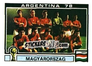 Cromo Hyngary Team - FIFA World Cup Argentina 1978 - Panini