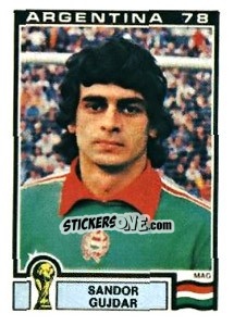 Sticker Sandor Gujdar - FIFA World Cup Argentina 1978 n. 63 - Panini