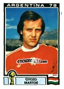 Sticker Gyozo Martos - FIFA World Cup Argentina 1978 n. 64 - Panini