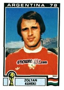 Sticker Zoltan Kereki - FIFA World Cup Argentina 1978 n. 66 - Panini