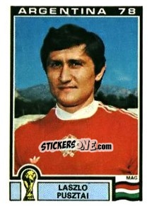 Cromo Laszlo Pusztai - FIFA World Cup Argentina 1978 - Panini