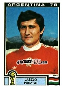 Sticker Laszlo Pusztai - FIFA World Cup Argentina 1978 n. 75 - Panini