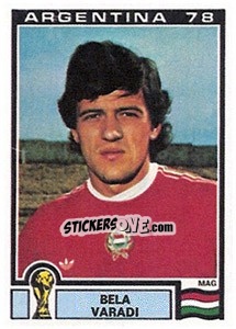 Sticker Bela Varadi - FIFA World Cup Argentina 1978 n. 77 - Panini