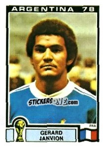 Sticker Gerard Janvion - FIFA World Cup Argentina 1978 n. 82 - Panini