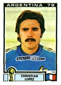 Sticker Christian Lopez - FIFA World Cup Argentina 1978 n. 85 - Panini