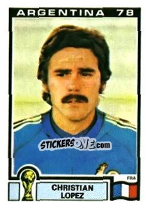 Figurina Christian Lopez - FIFA World Cup Argentina 1978 - Panini