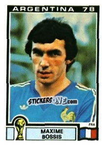 Cromo Maxime Bossis - FIFA World Cup Argentina 1978 - Panini