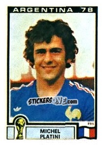 Sticker Michel Platini - FIFA World Cup Argentina 1978 n. 90 - Panini