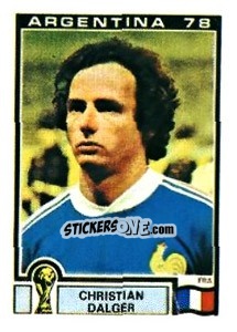 Sticker Christian Dalger - FIFA World Cup Argentina 1978 n. 92 - Panini