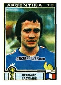 Sticker Bernard Lacombe - FIFA World Cup Argentina 1978 n. 93 - Panini