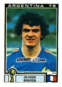 Sticker Olivier Rouyer - FIFA World Cup Argentina 1978 - Panini